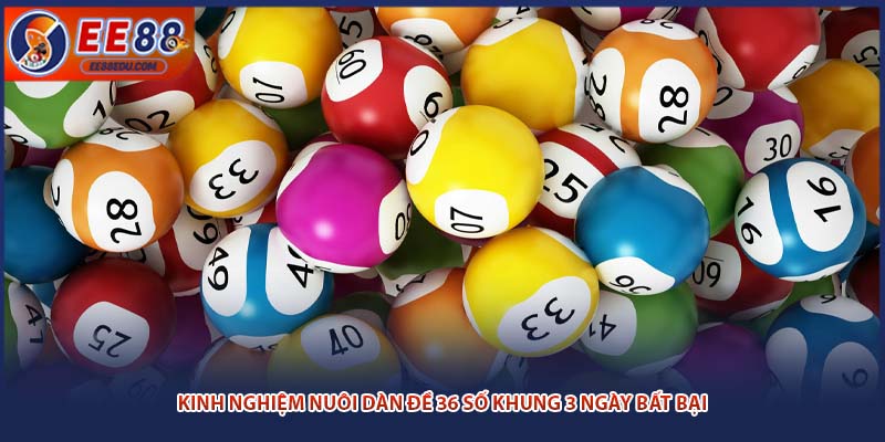 Kinh nghiệm nuôi dàn đề 36 số khung 3 ngày bất bại